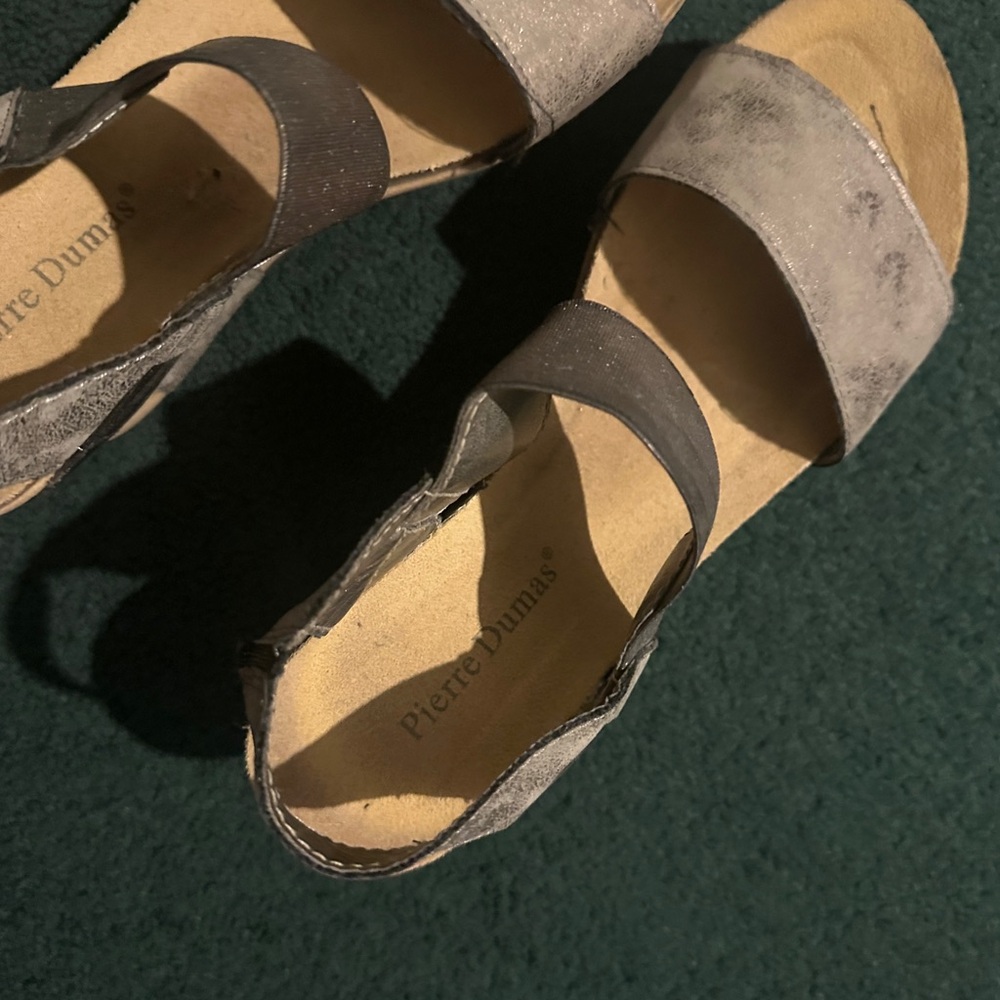 Pierre Dumas Women's Sandals in Gray and Tan